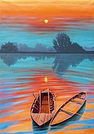 Tramonto sul Po