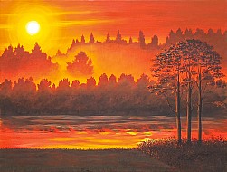 Tramonto sul fiume